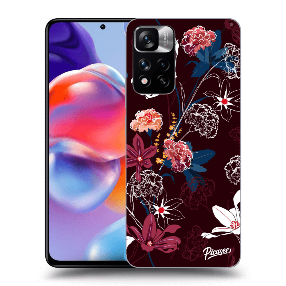 Xiaomi Redmi Note 11 Pro+ 5G Hülle - Transparentes Silikon - Dark Meadow