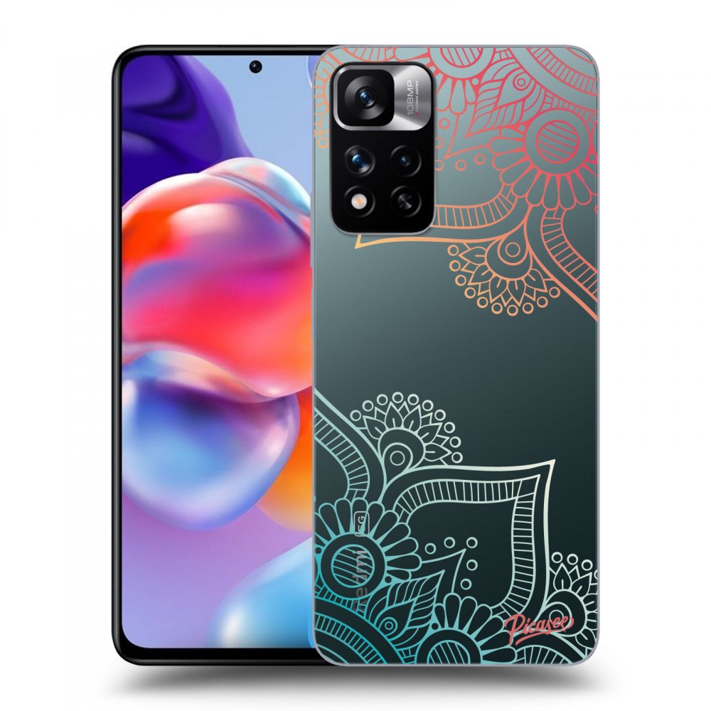 Xiaomi Redmi Note 11 Pro+ 5G Hülle - Transparentes Silikon - Blumenmuster