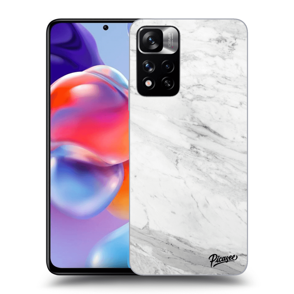 Xiaomi Redmi Note 11 Pro+ 5G Hülle - Transparentes Silikon - White Marble