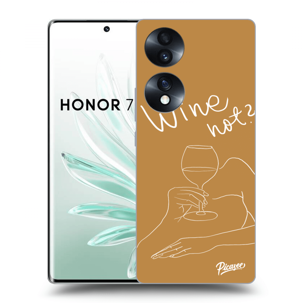 Honor 70 Hülle - Schwarzes Silikon - Wine Not