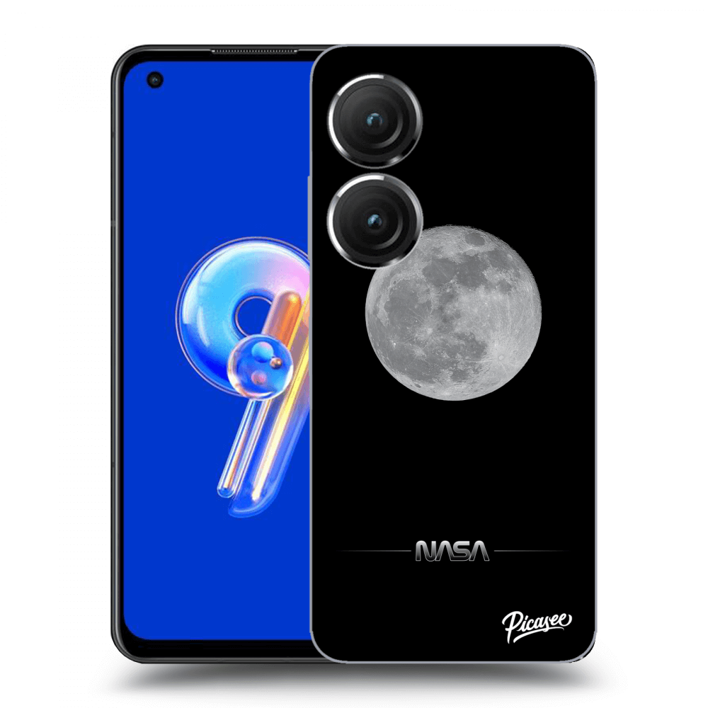 Asus Zenfone 9 Hülle - Transparentes Silikon - Moon Minimal