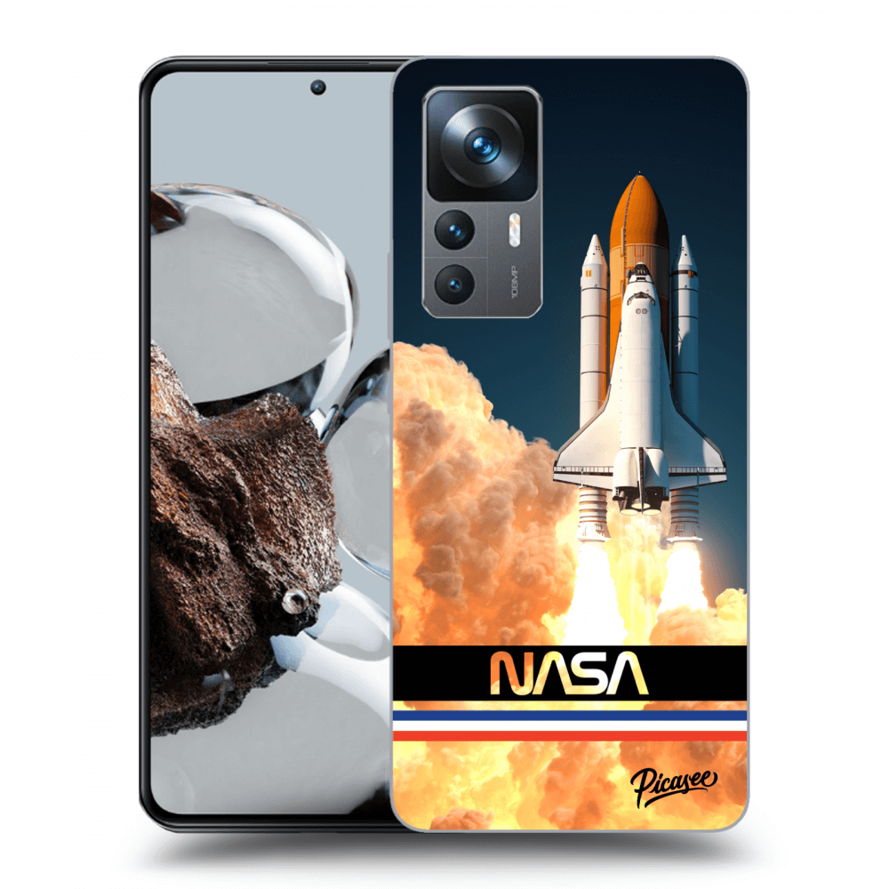 Xiaomi 12T Pro Hülle - Schwarzes Silikon - Space Shuttle