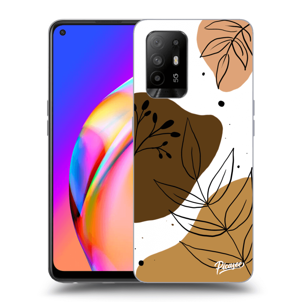 OPPO A94 5G Hülle - Schwarzes Silikon - Boho Style