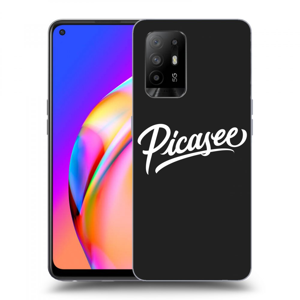 OPPO A94 5G Hülle - Schwarzes Silikon - Picasee - White