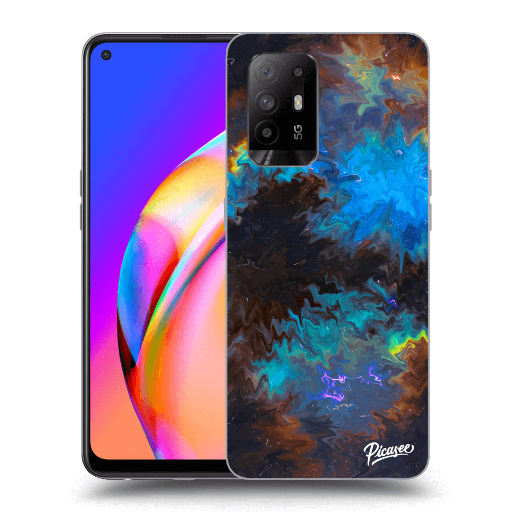 OPPO A94 5G Hülle - Schwarzes Silikon - Space