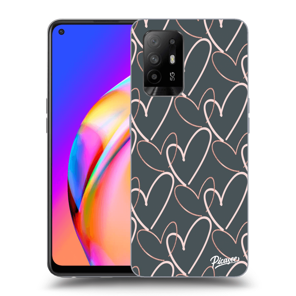 OPPO A94 5G Hülle - Schwarzes Silikon - Viel Liebe