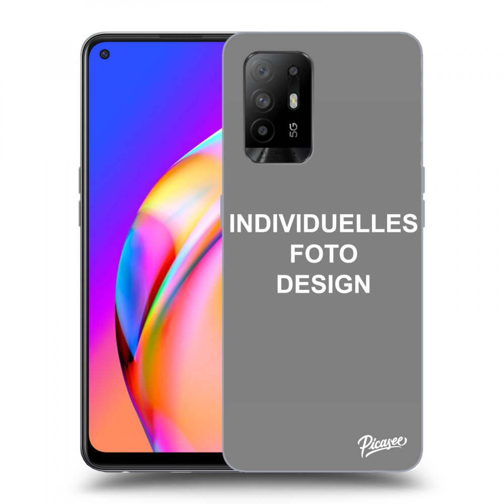 OPPO A94 5G Hülle - Schwarzes Silikon - Individuelles Fotodesign