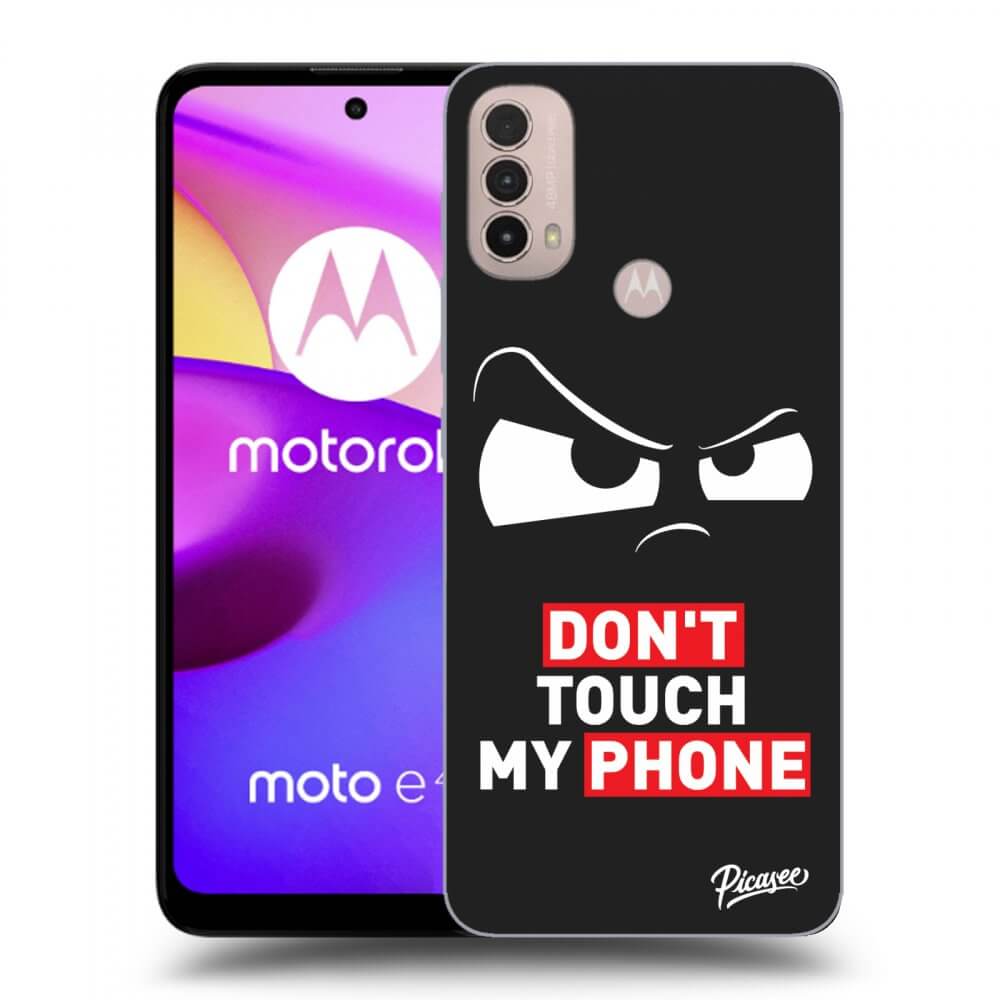 Motorola Moto E40 Hülle - Schwarzes Silikon - Cloudy Eye - Transparent