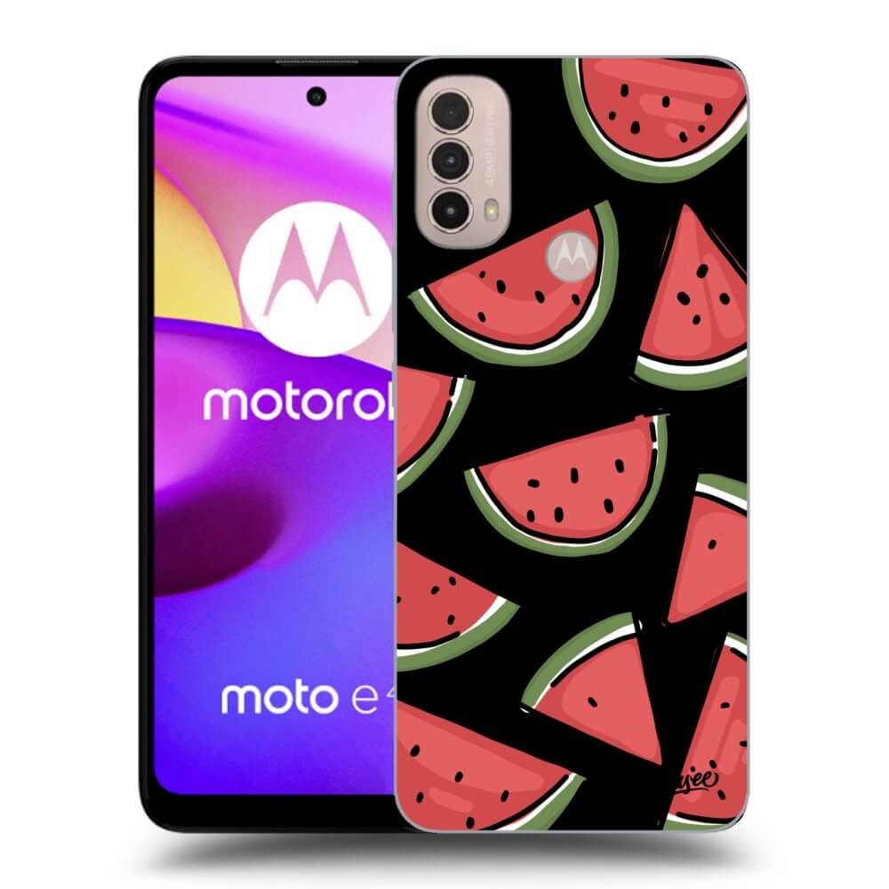 Motorola Moto E40 Hülle - Schwarzes Silikon - Melone