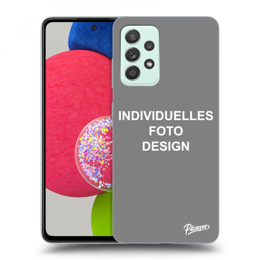 Samsung Galaxy A73 5G Hülle - Schwarzes Silikon - Individuelles Fotodesign