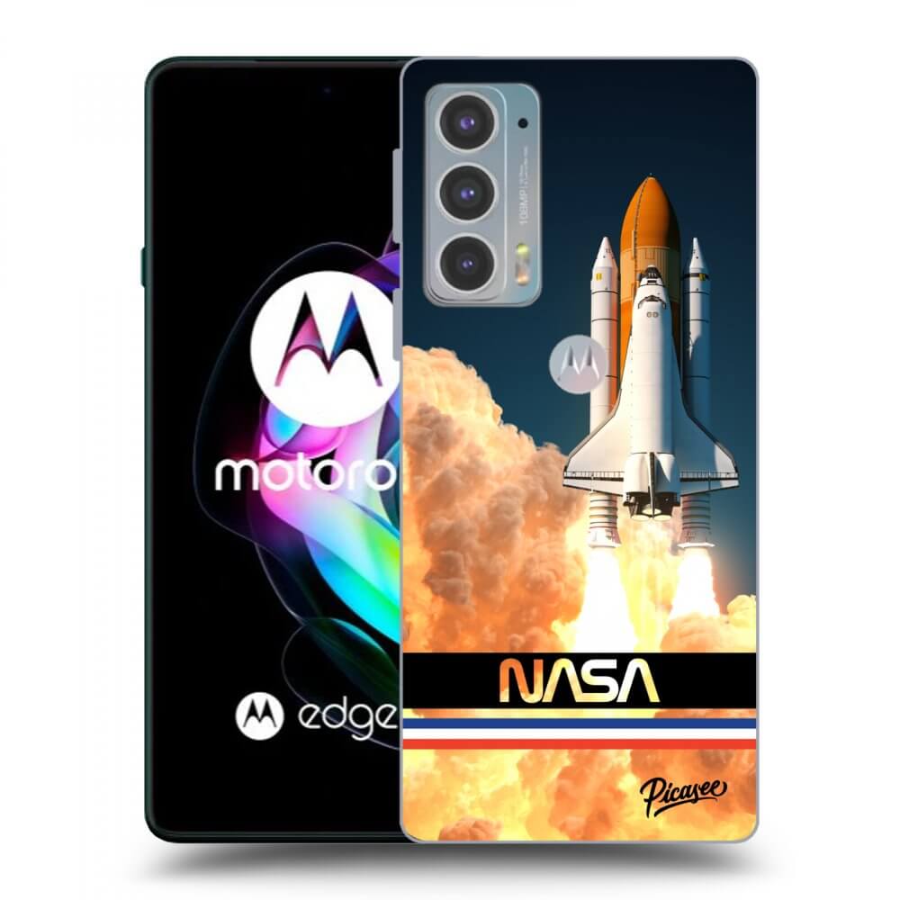 Motorola Edge 20 Hülle - Schwarzes Silikon - Space Shuttle