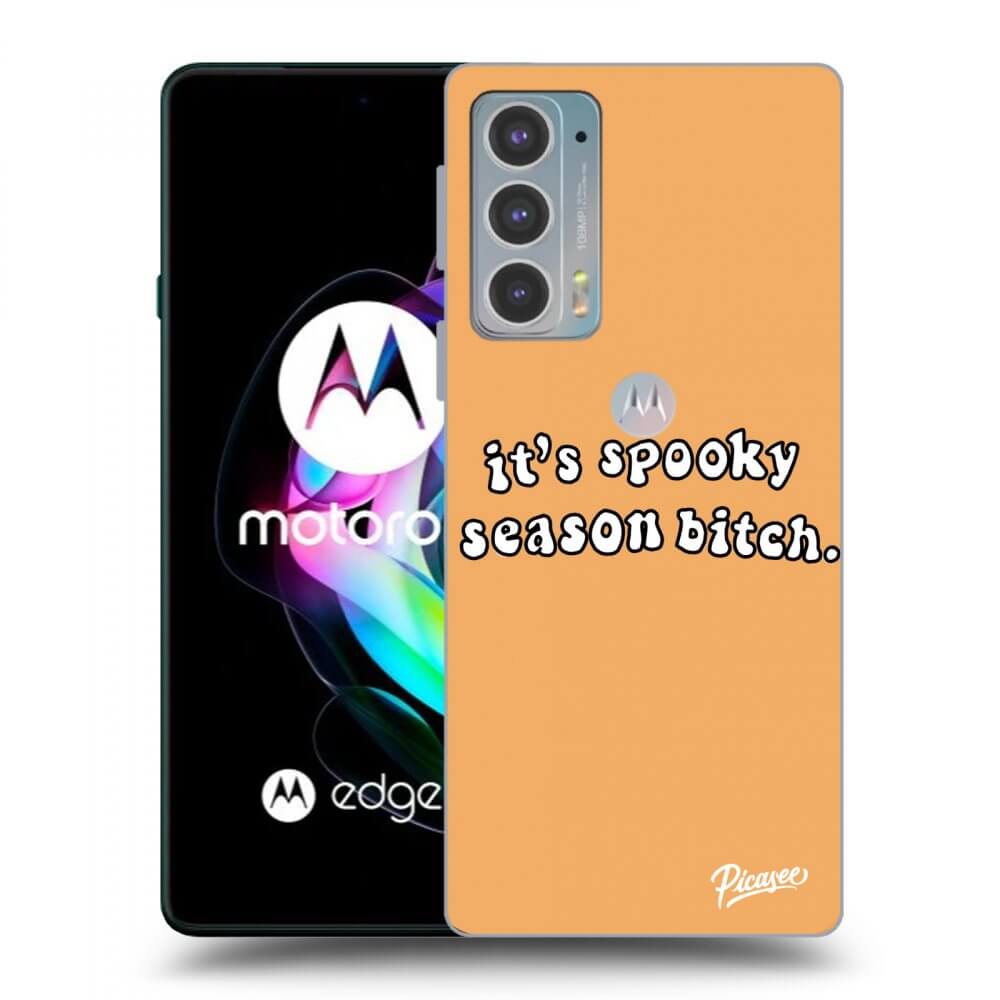 Motorola Edge 20 Hülle - Schwarzes Silikon - Spooky Season