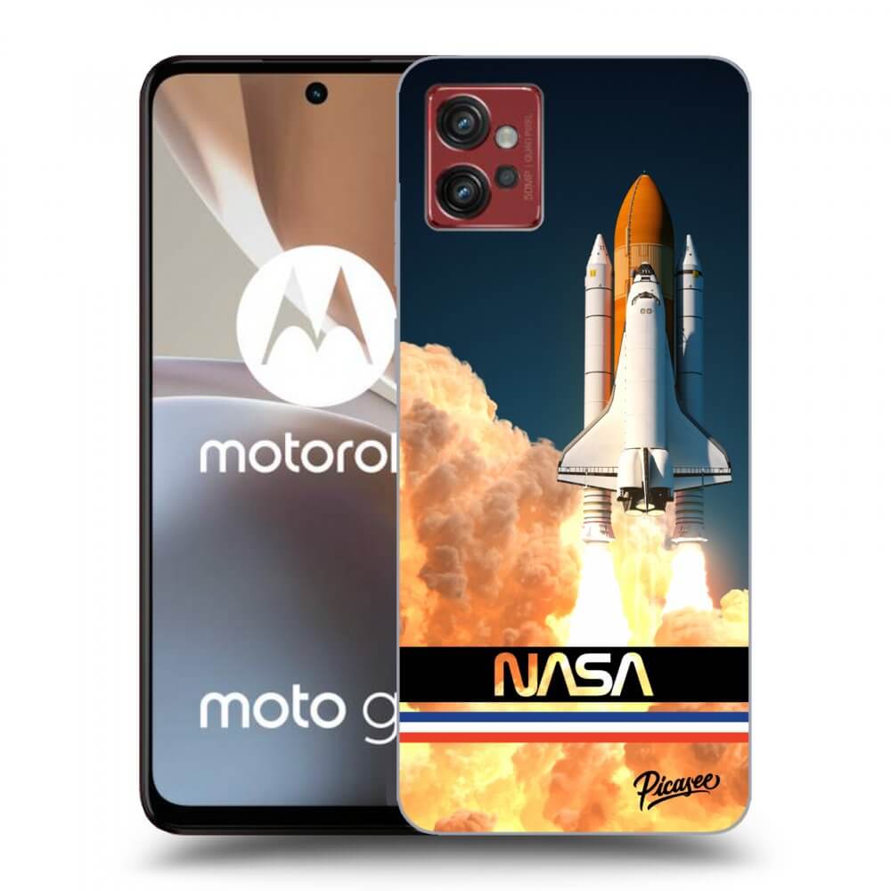 Motorola Moto G32 Hülle - Schwarzes Silikon - Space Shuttle