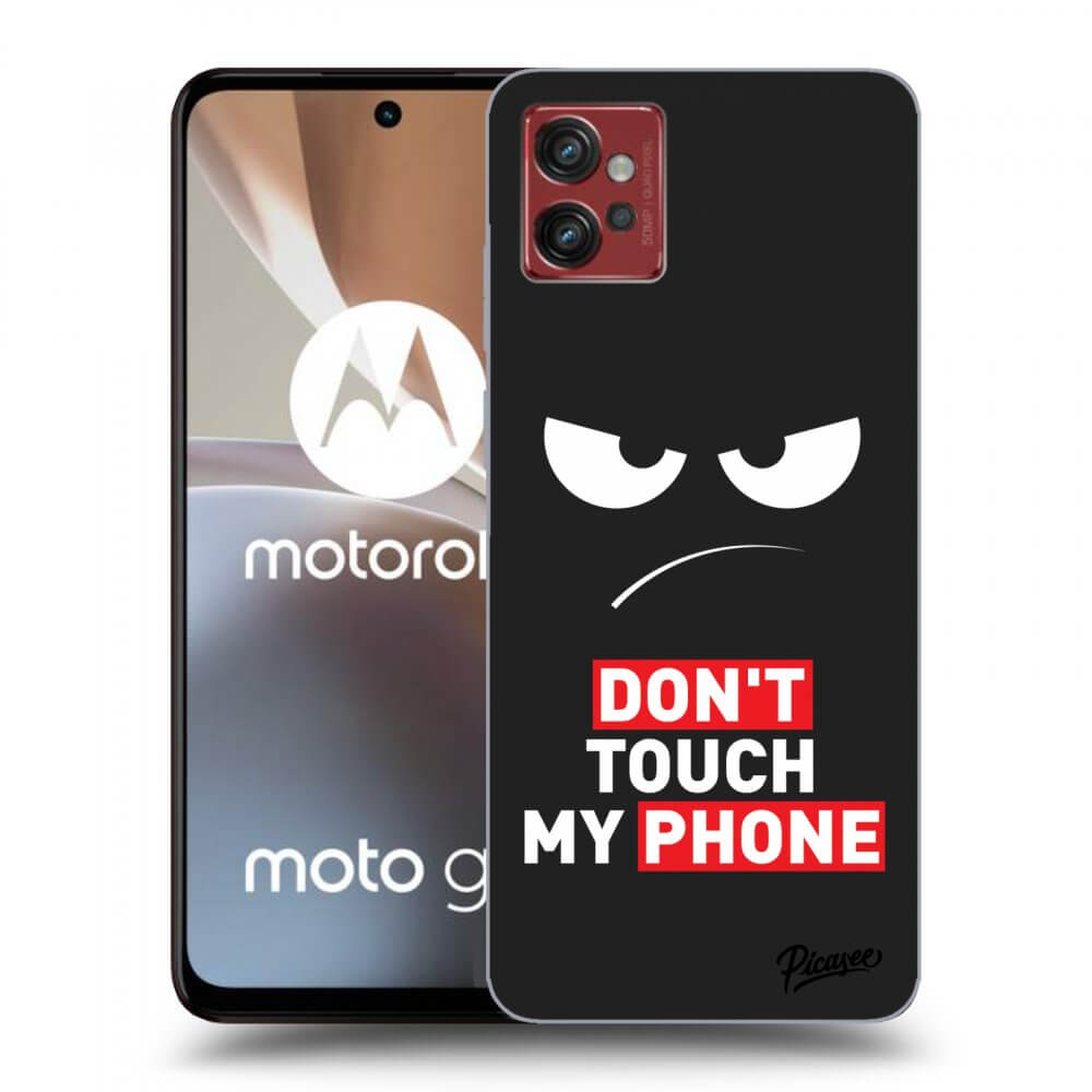 Motorola Moto G32 Hülle - Schwarzes Silikon - Angry Eyes - Transparent