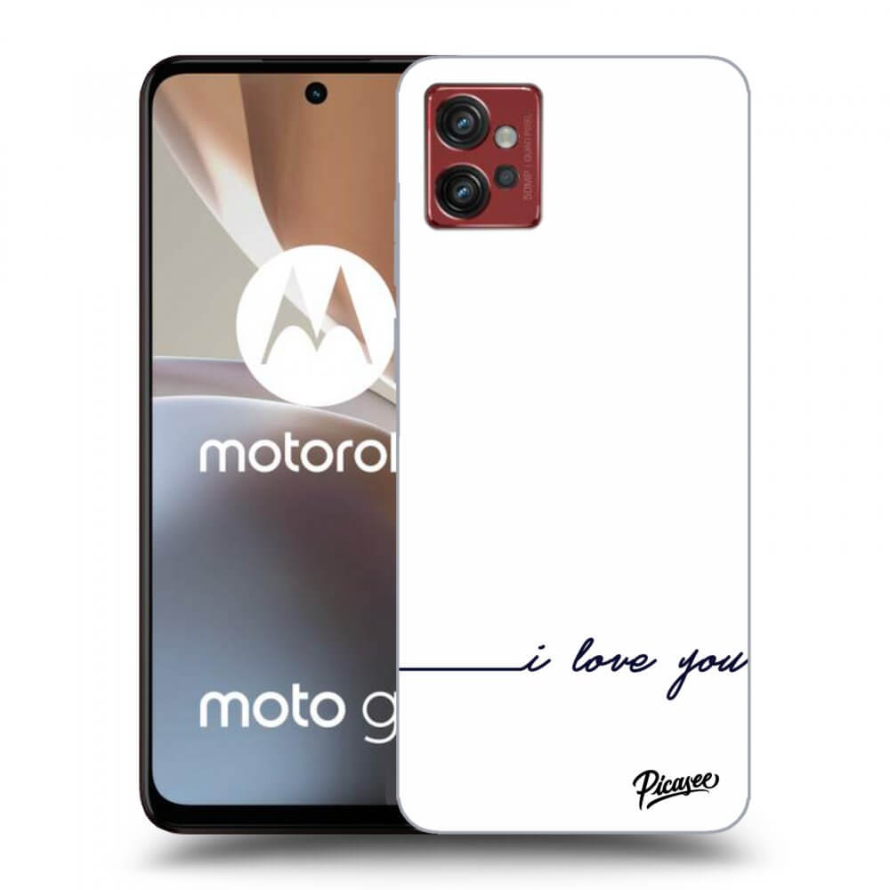 Motorola Moto G32 Hülle - Schwarzes Silikon - Ich Liebe Dich