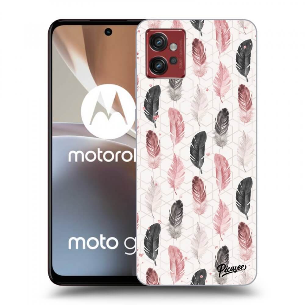 Motorola Moto G32 Hülle - Transparentes Silikon - Feder 2