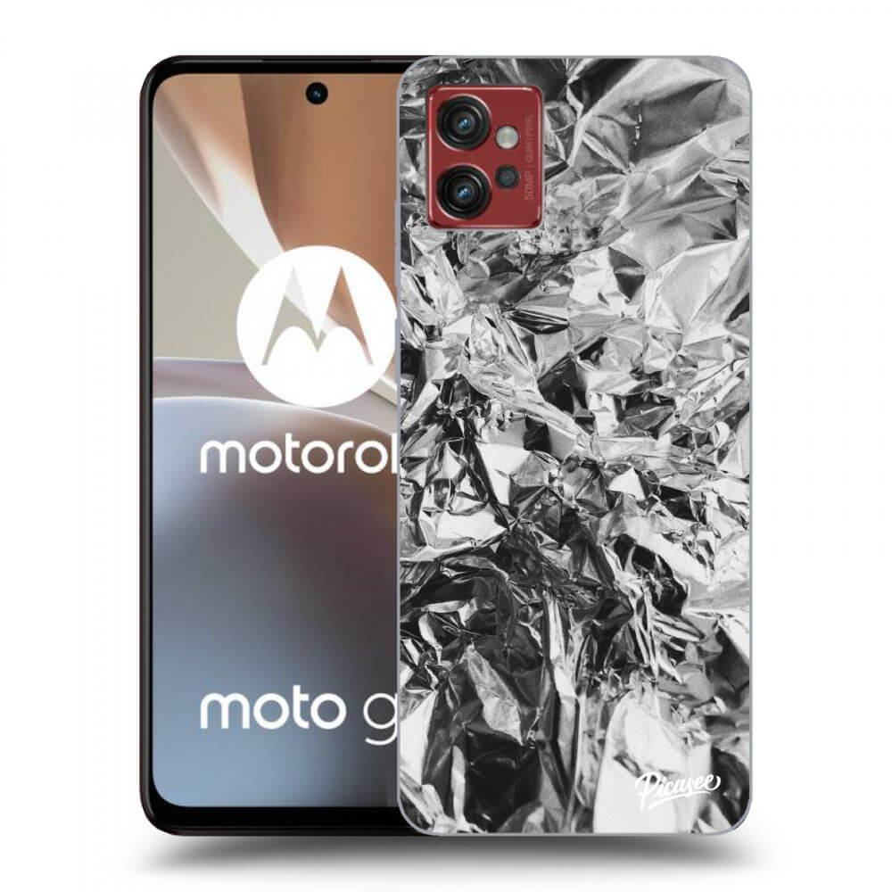 Motorola Moto G32 Hülle - Schwarzes Silikon - Chrome