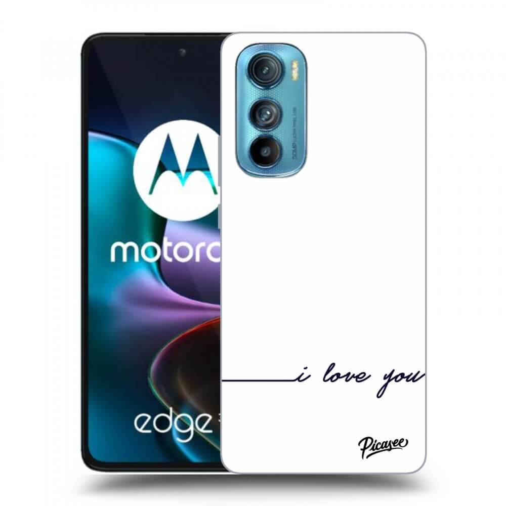 Motorola Edge 30 Hülle - Transparentes Silikon - Ich Liebe Dich