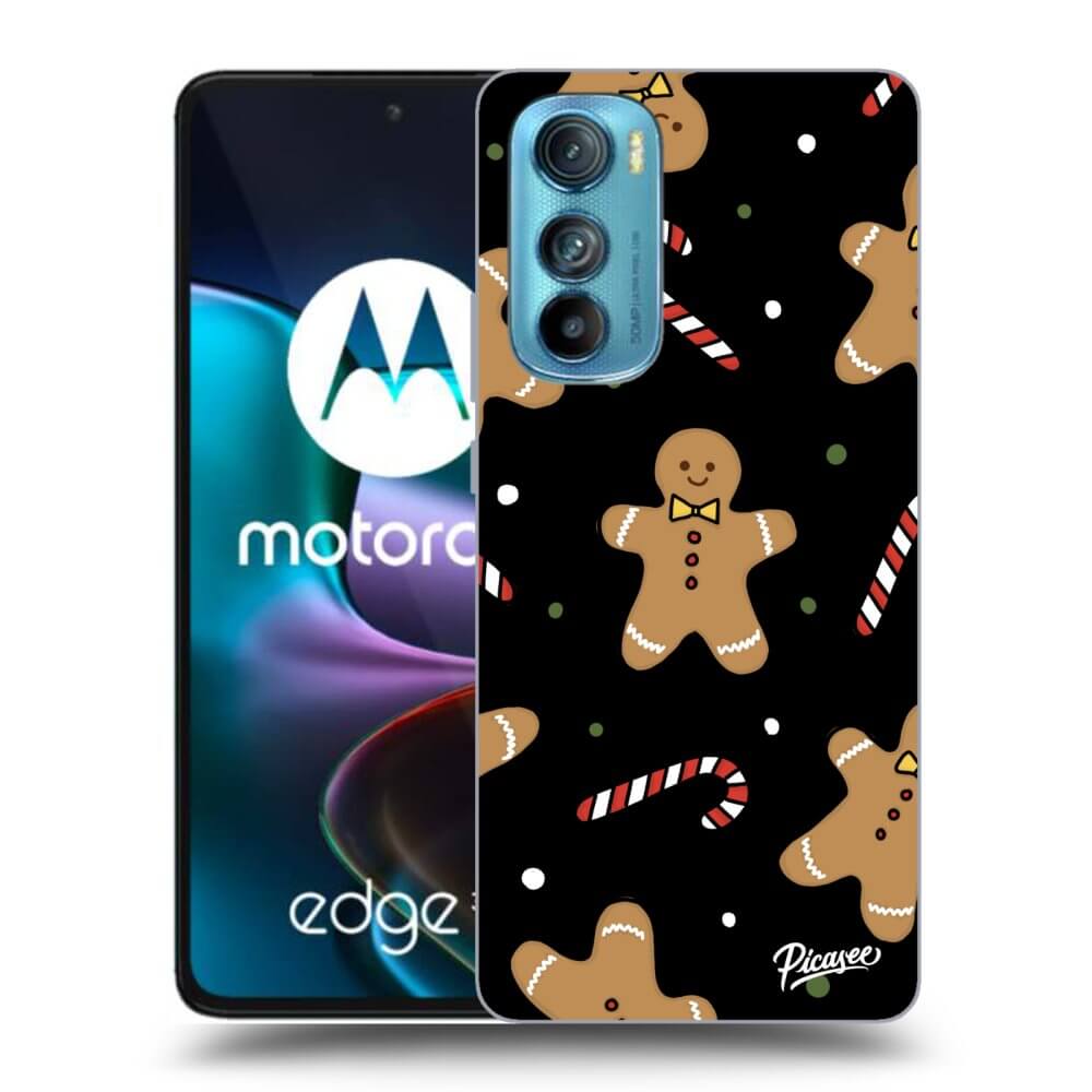 Motorola Edge 30 Hülle - Schwarzes Silikon - Gingerbread