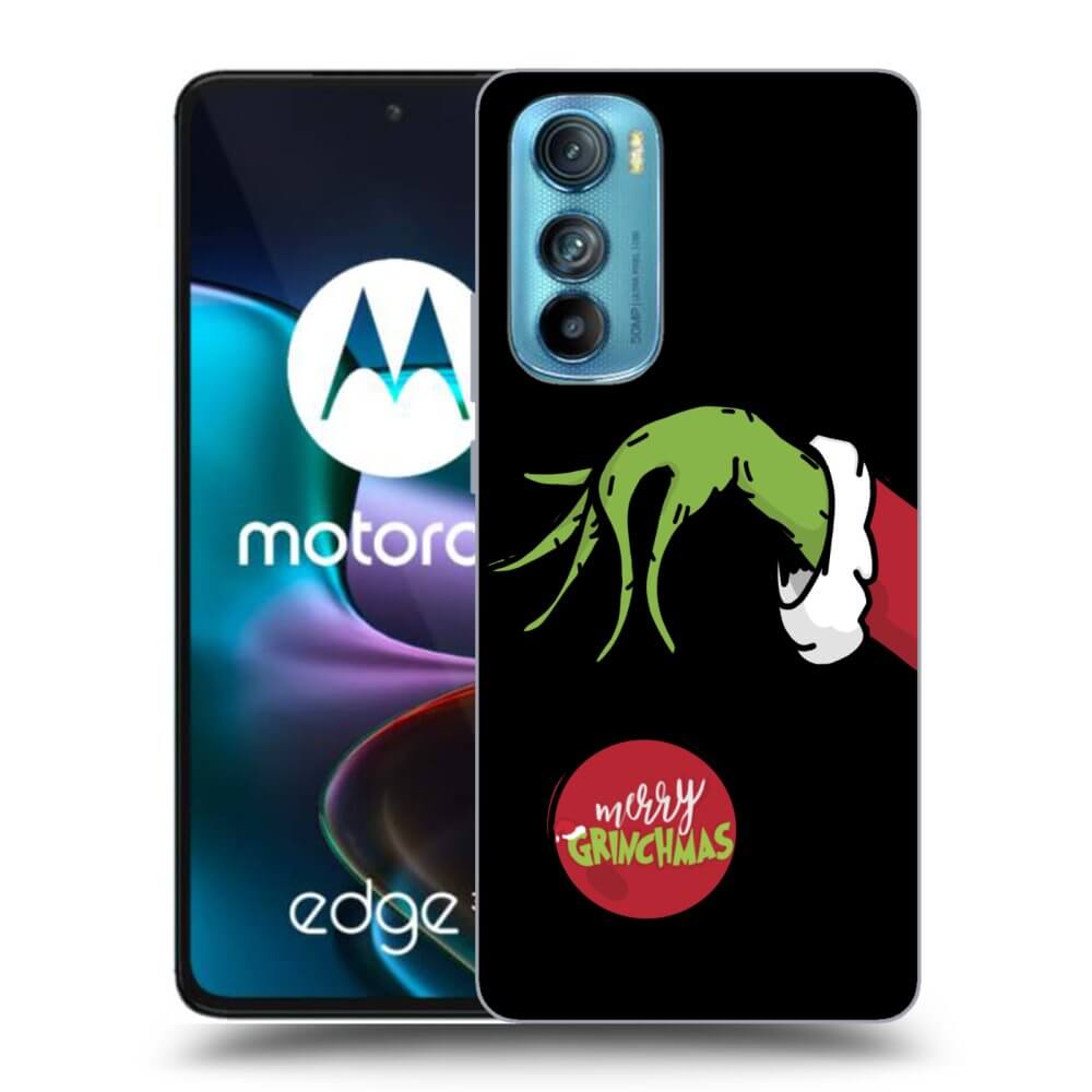 Motorola Edge 30 Hülle - Schwarzes Silikon - Grinch