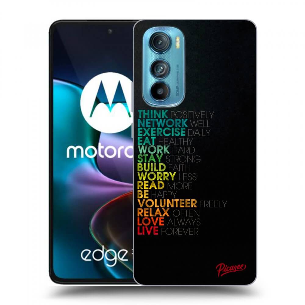 Motorola Edge 30 Hülle - Transparentes Silikon - Motto Life