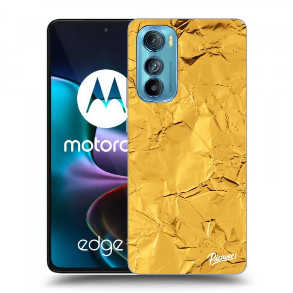 Motorola Edge 30 Hülle - Transparentes Silikon - Gold