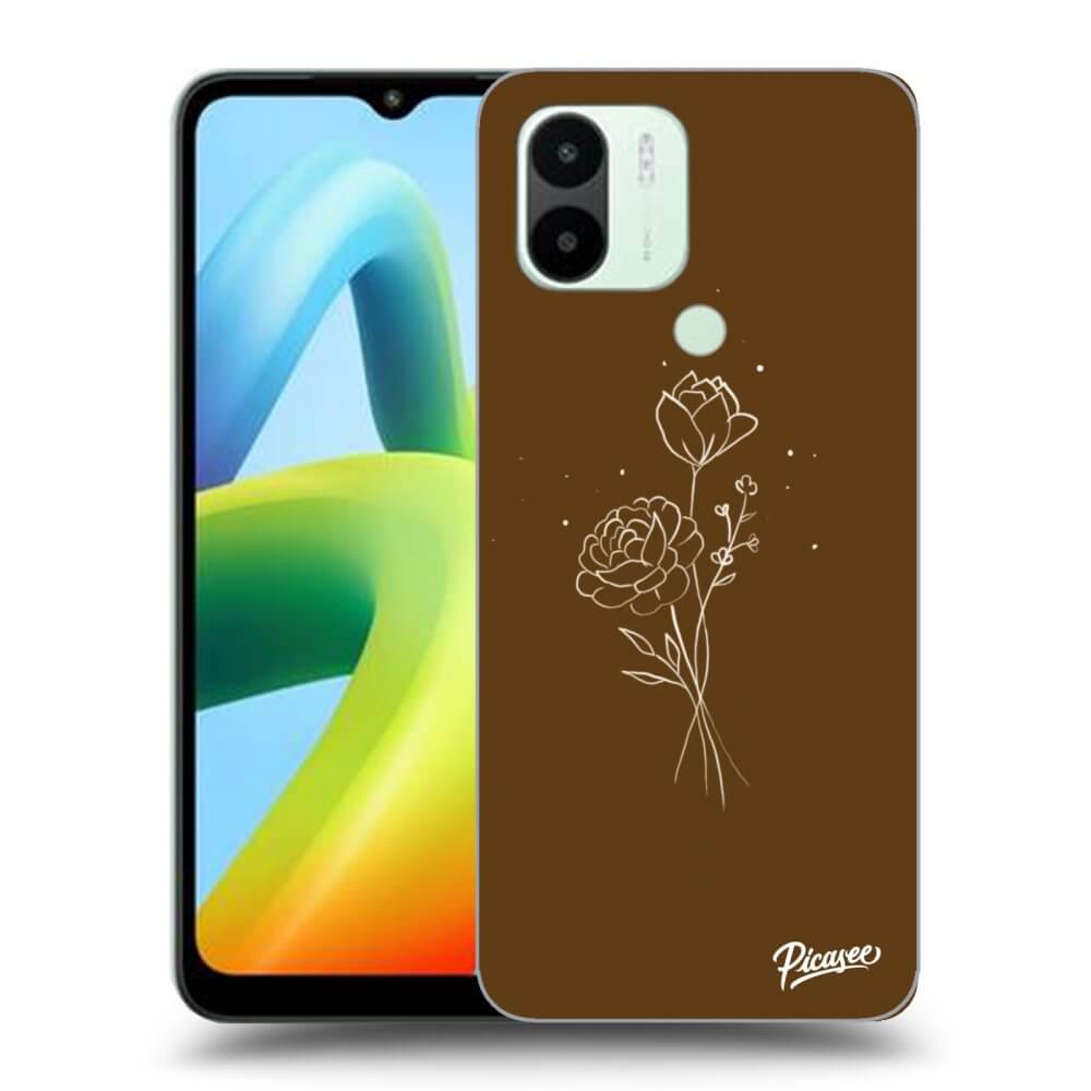 ULTIMATE CASE Für Xiaomi Redmi A1 - Brown Flowers