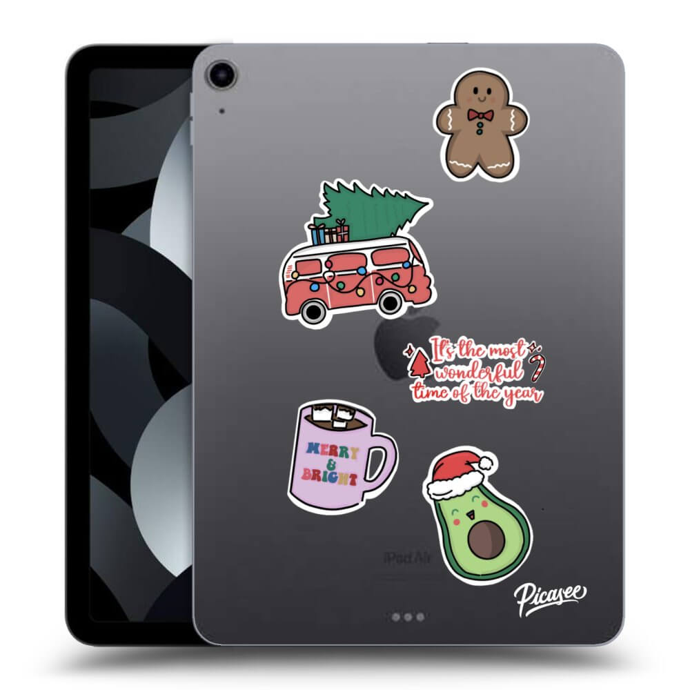 Apple iPad Pro 11" 2019 (1.gen.) Hülle - Transparentes Silikon - Christmas Stickers