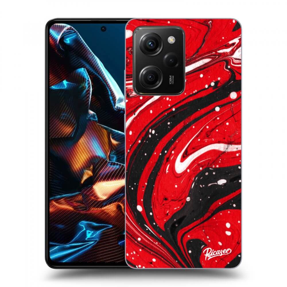 Xiaomi Poco X5 Pro Hülle - Schwarzes Silikon - Red Black