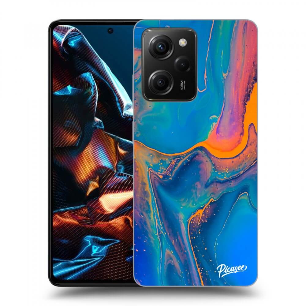 Xiaomi Poco X5 Pro Hülle - Transparentes Silikon - Rainbow