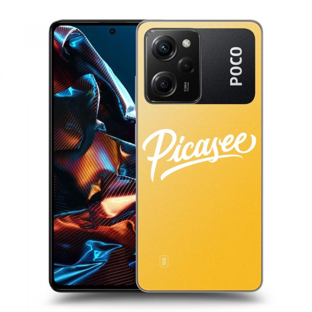 Xiaomi Poco X5 Pro Hülle - Transparentes Silikon - Picasee - White