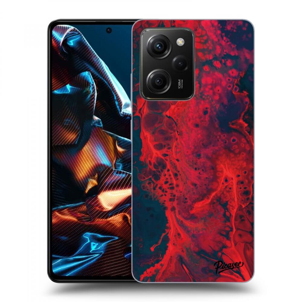 Xiaomi Poco X5 Pro Hülle - Schwarzes Silikon - Organic Red