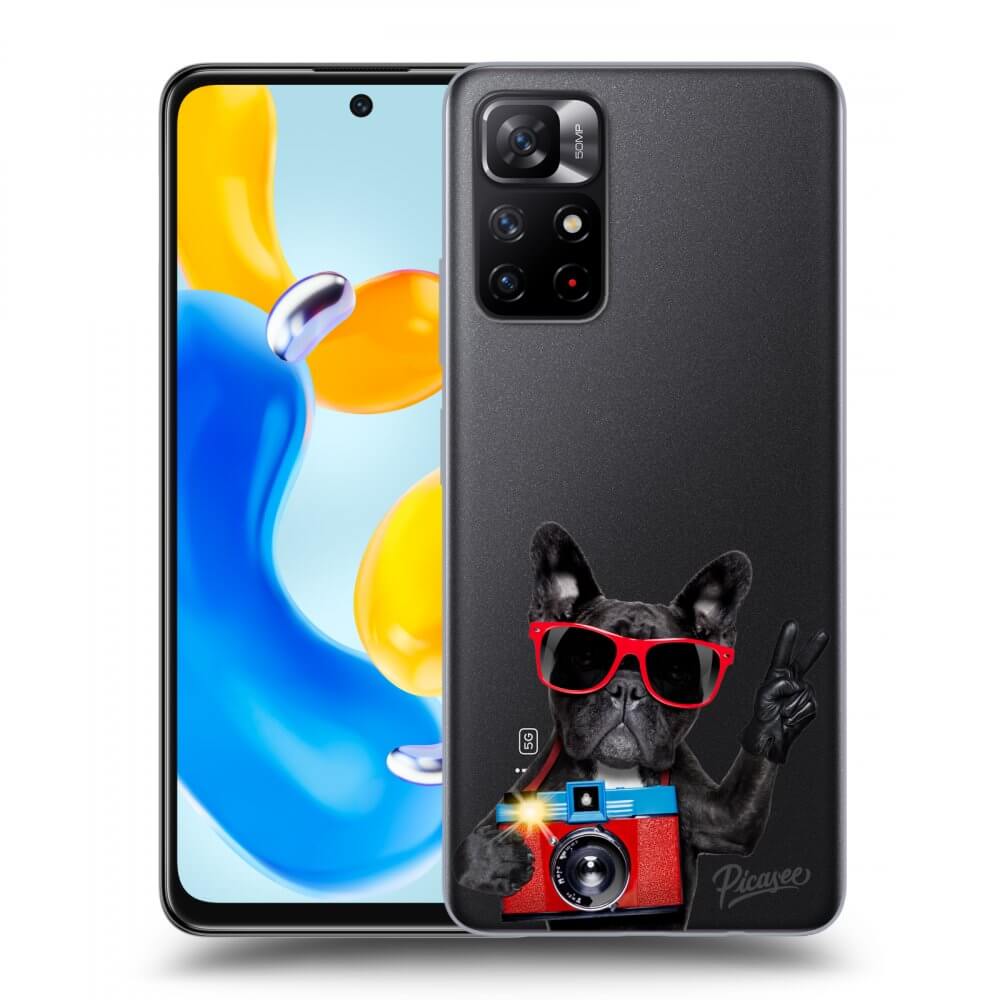 Xiaomi Redmi Note 11S 5G Hülle - Transparentes Silikon - Französische Bulldogge