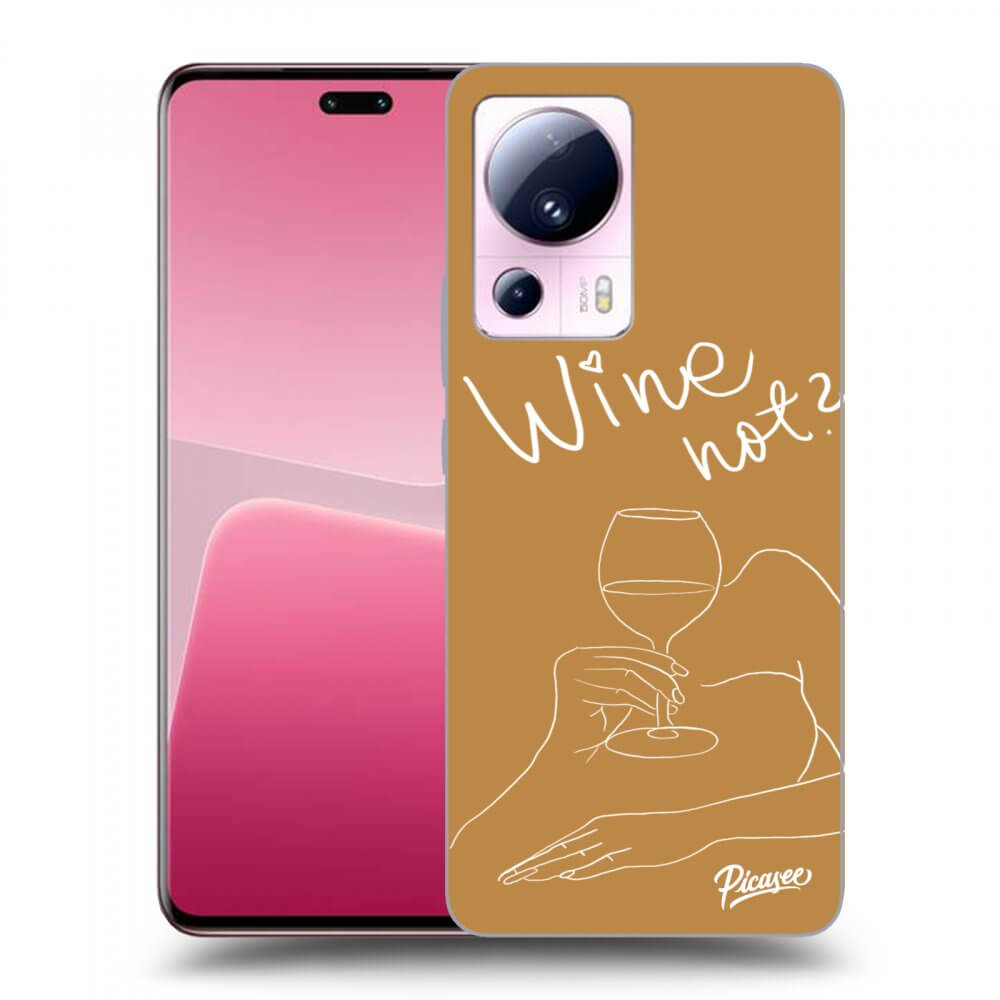 Xiaomi 13 Lite Hülle - Schwarzes Silikon - Wine Not