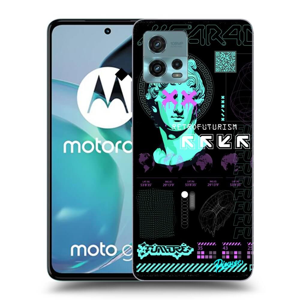 Motorola Moto G72 Hülle - Schwarzes Silikon - RETRO