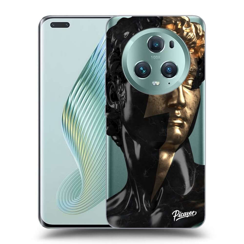 Honor Magic5 Pro Hülle - Transparentes Silikon - Wildfire - Black