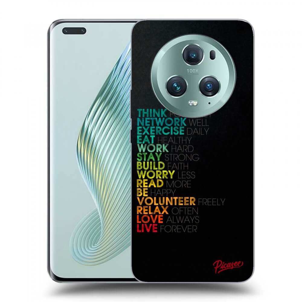 Honor Magic5 Pro Hülle - Transparentes Silikon - Motto Life