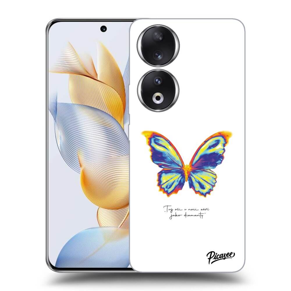 Honor 90 5G Hülle - Transparentes Silikon - Diamanty White