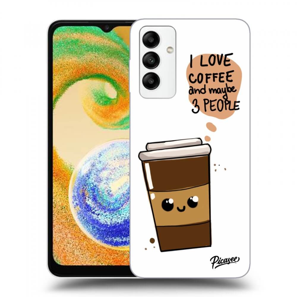 Samsung Galaxy A04s A047F Hülle - Schwarzes Silikon - Cute Coffee