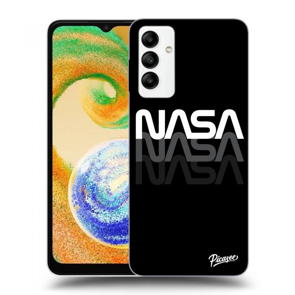 Samsung Galaxy A04s A047F Hülle - Schwarzes Silikon - NASA Triple