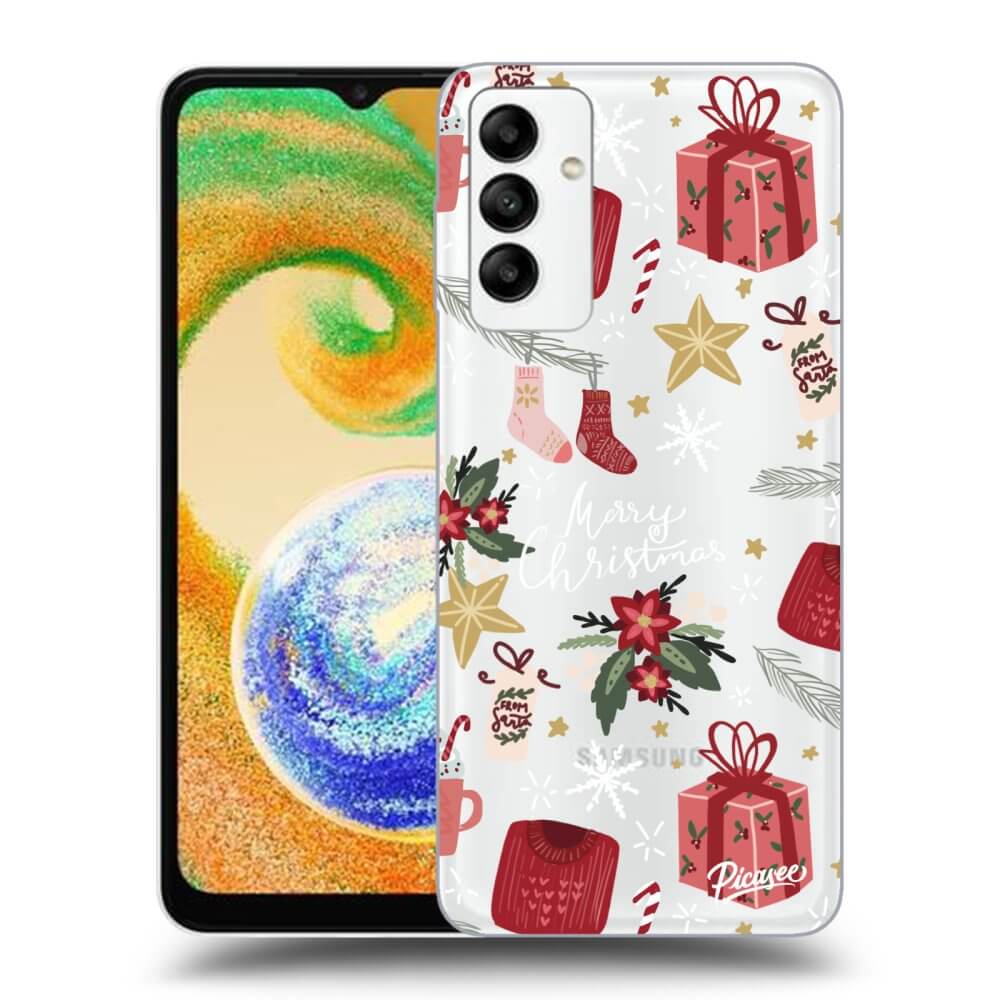 Samsung Galaxy A04s A047F Hülle - Transparentes Silikon - Christmas