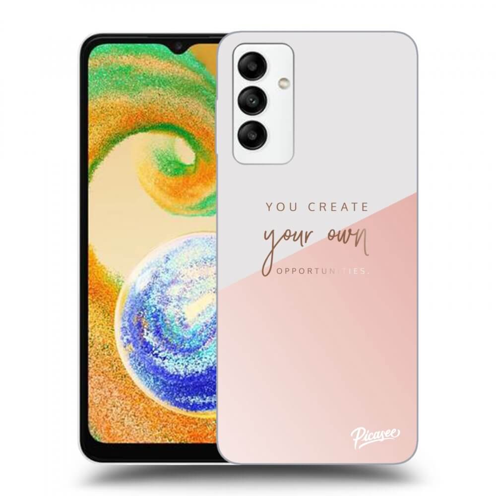 Samsung Galaxy A04s A047F Hülle - Schwarzes Silikon - You Create Your Own Opportunities