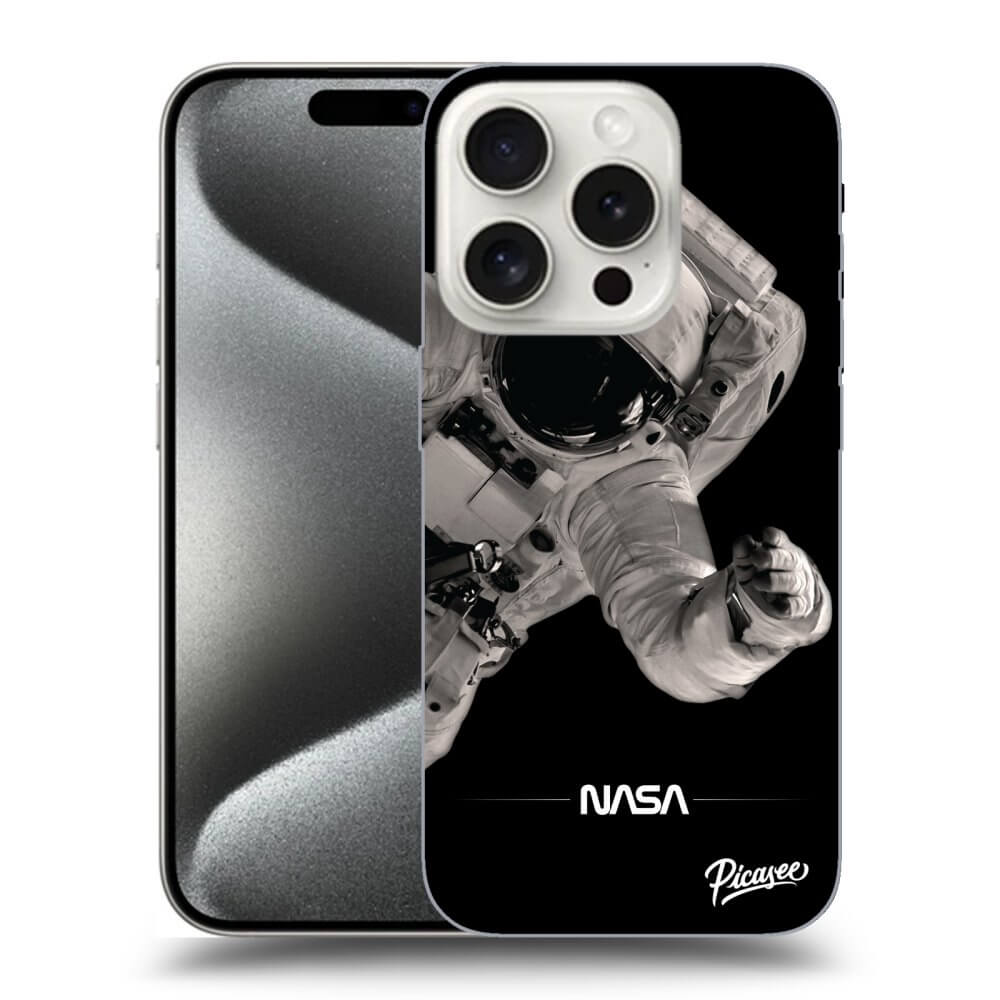 Apple IPhone 15 Pro Hülle - Schwarzes Silikon - Astronaut Big