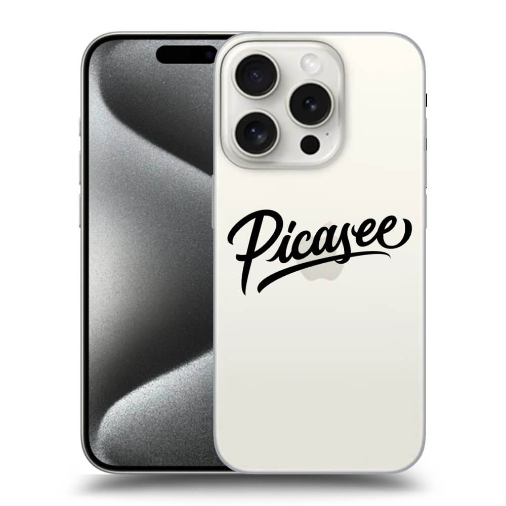 Apple IPhone 15 Pro Hülle - Transparentes Silikon - Picasee - Black