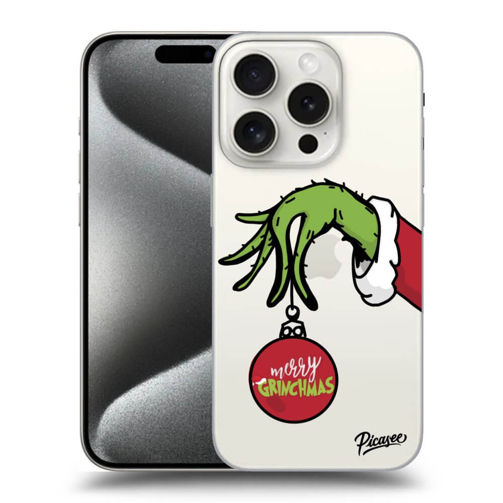 Apple IPhone 15 Pro Hülle - Transparentes Silikon - Grinch