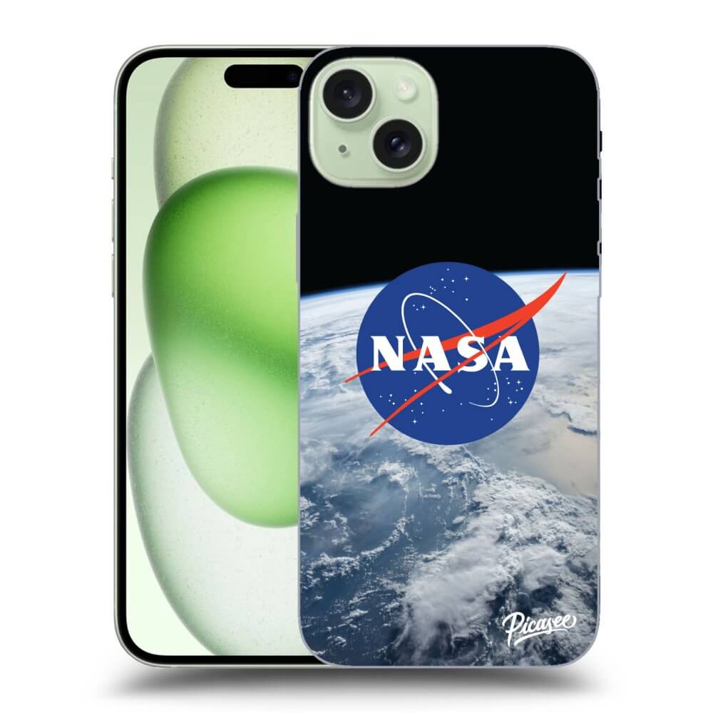 Apple IPhone 15 Plus Hülle - Schwarzes Silikon - Nasa Earth