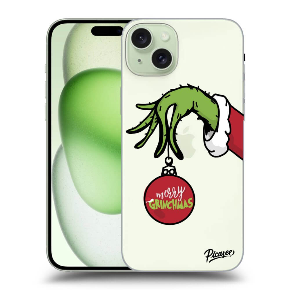 Apple IPhone 15 Plus Hülle - Transparentes Silikon - Grinch