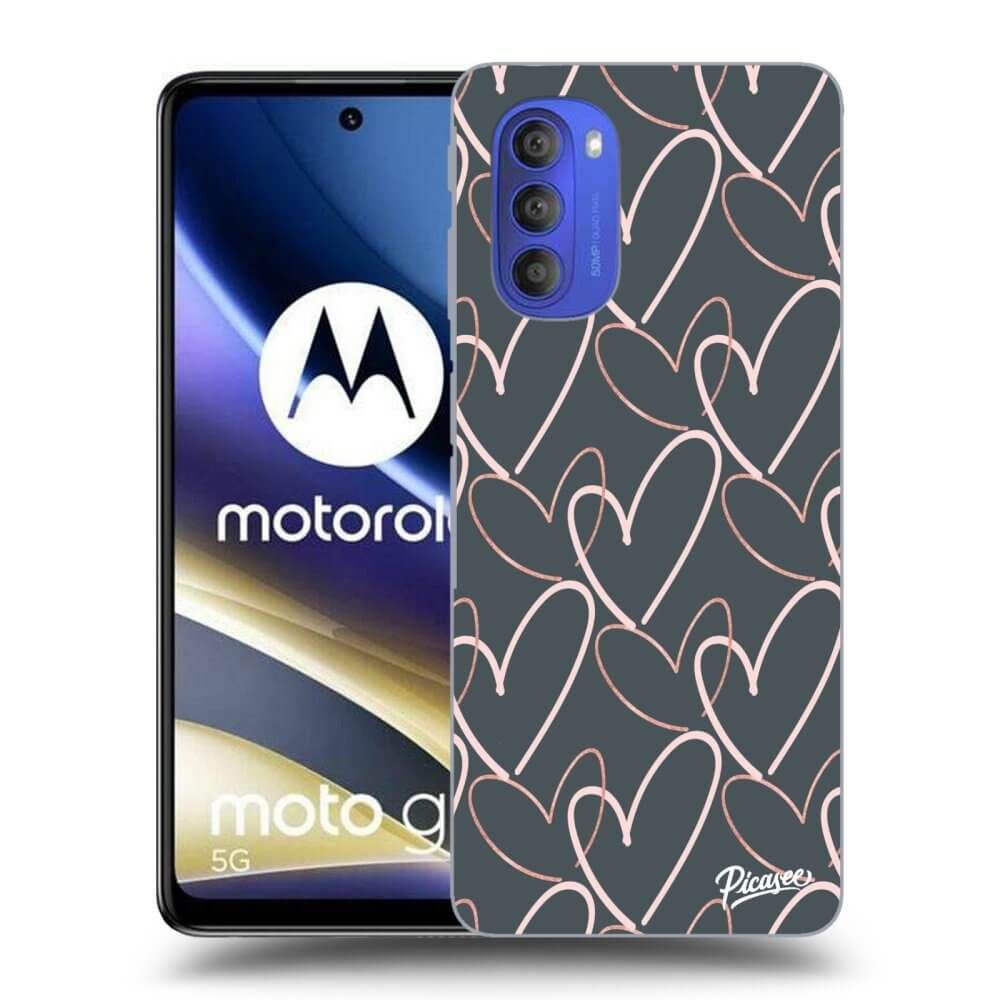 Motorola Moto G51 Hülle - Schwarzes Silikon - Viel Liebe