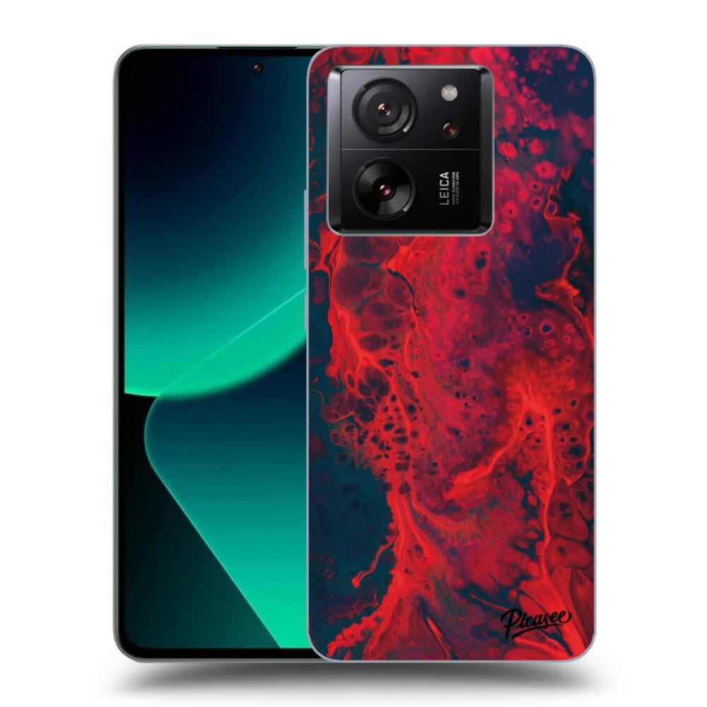 Xiaomi 13T Hülle - Transparentes Silikon - Organic Red