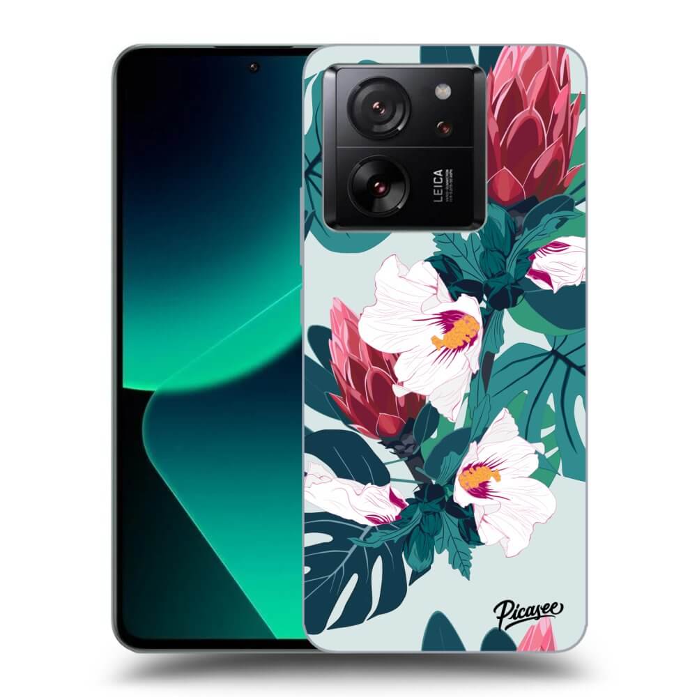 Xiaomi 13T Pro Hülle - Transparentes Silikon - Rhododendron